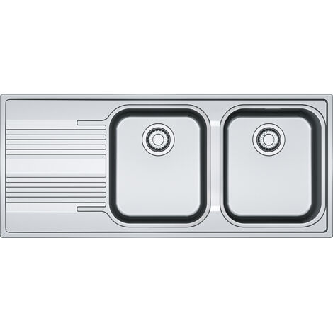 Franke Lavello Smart Da Incasso Bordo Slim 2 Vasche+ Gocciolatoio Destro SRX 621 Scatola Di Cartone