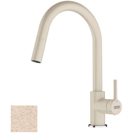 Franke Lina - Miscelatore da lavello FC 6051.085 con bocca di erogazione estraibile, arenaria 115.0626.083