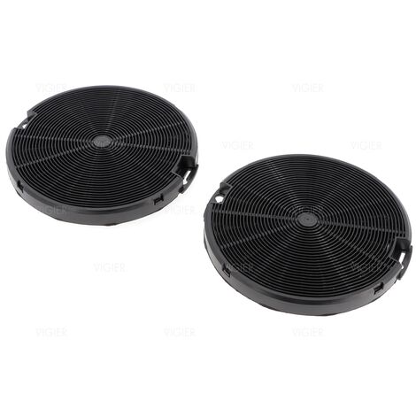 Franke – Lot de 2 filtres à charbon pour hotte – Diamètre 15.3cm – Épaisseur 1.7cm – Remplacement tous les 3 à 6 mois