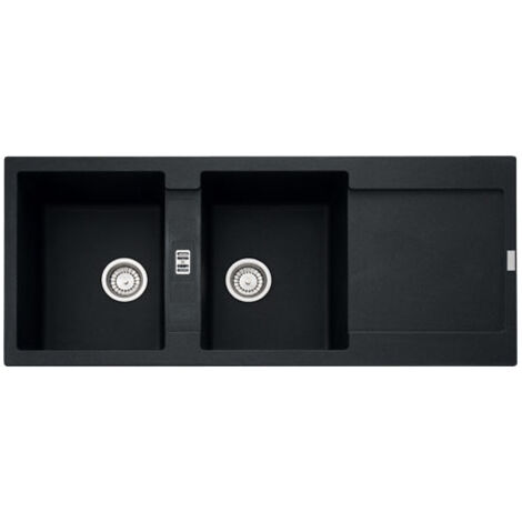 Franke Maris MRG 621. Tipo di lavello: Lavello ad incasso, Forma del lavandino: Rettangolare, Colore del prodotto: Nero. Larghezza: 1160 mm, Profondità: 500 mm - MRG621NERO - 114.0157.498