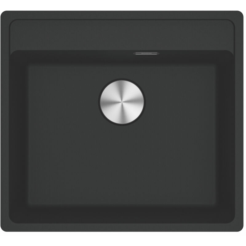Maris mrg 110-52 Evier sous plan/à fleur 55x50cm, avec bonde et siphon gain de place, en Fragranit+, Noir mat - Franke