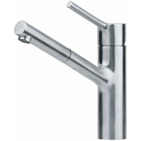 Franke – Mitigeur d’évier avec douchette extractible – Inox – Hauteur 226 mm – Longueur bec 200 mm – Rabattable sous fenêtre – Débit 8 l/min