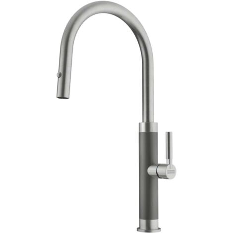 Franke Mythos Masterpiece - Mitigeur d'évier FG 1554.501, avec douchette extractible, inox 115.0711.554