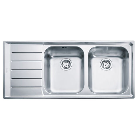 Franke NEX 221. Colore del prodotto: Acciaio inox, Numero di vasche per lavello: 2 ciotole, Dimensioni prima vasca (LxL): 360 x 420 mm. Larghezza: 1164 mm, Profondità: 514 mm, Larghe... - 127.0059.719