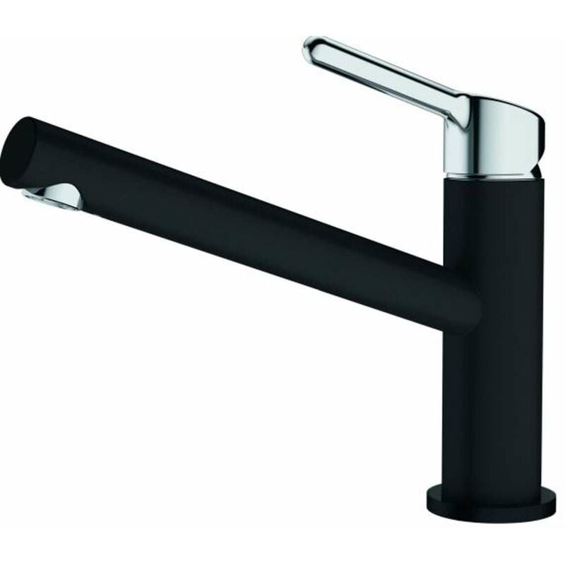 Franke - Orbit - Mitigeur d'évier fc 3054.901, chrome / noir mat 115.0659.964