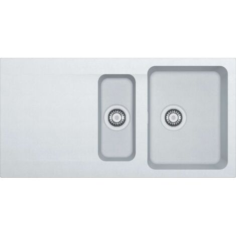 Franke Orion OID 651 Fregadero con escurridor reversible y escurridor 100x51cm, Tectonite®, Artic White (OID651B)
