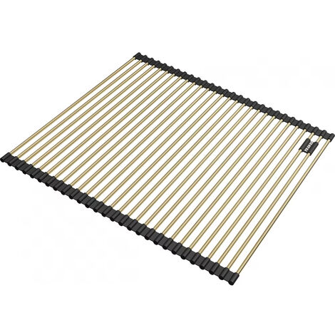 Franke – Panier égouttoir d'évier déroulant inox 468 x 440 mm – Finition PVD Reflet d'Or – Pour cuisine moderne et hygiénique