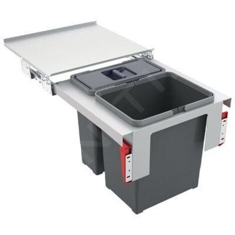 Franke Poubelle tri sélectif - Poubelle encastrable Garbo 45-2 121.0200.692