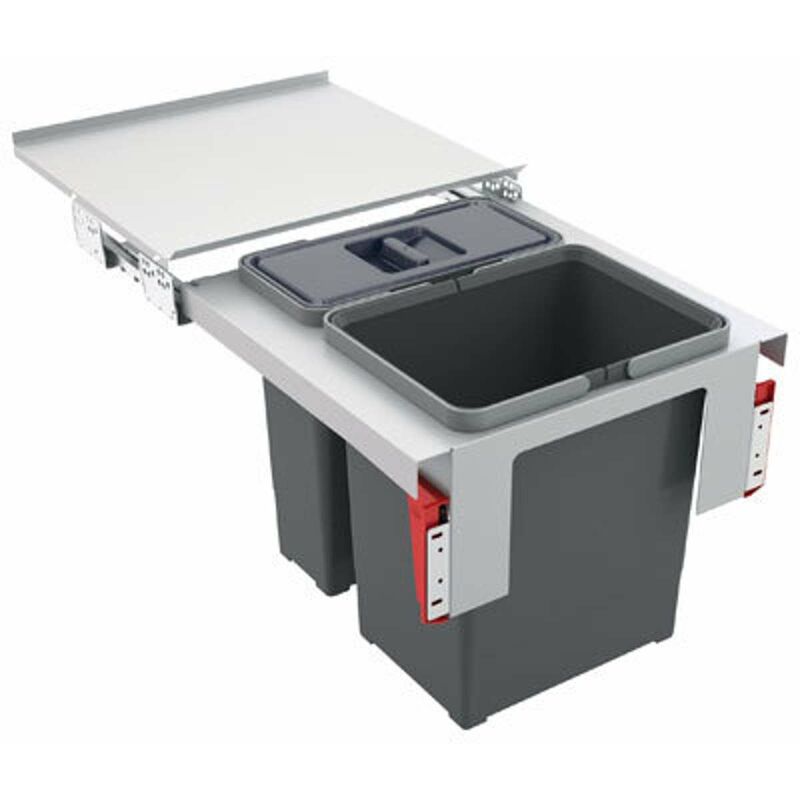 Poubelle tri sélectif - Poubelle encastrable Garbo 45-2 121.0200.692 - Franke