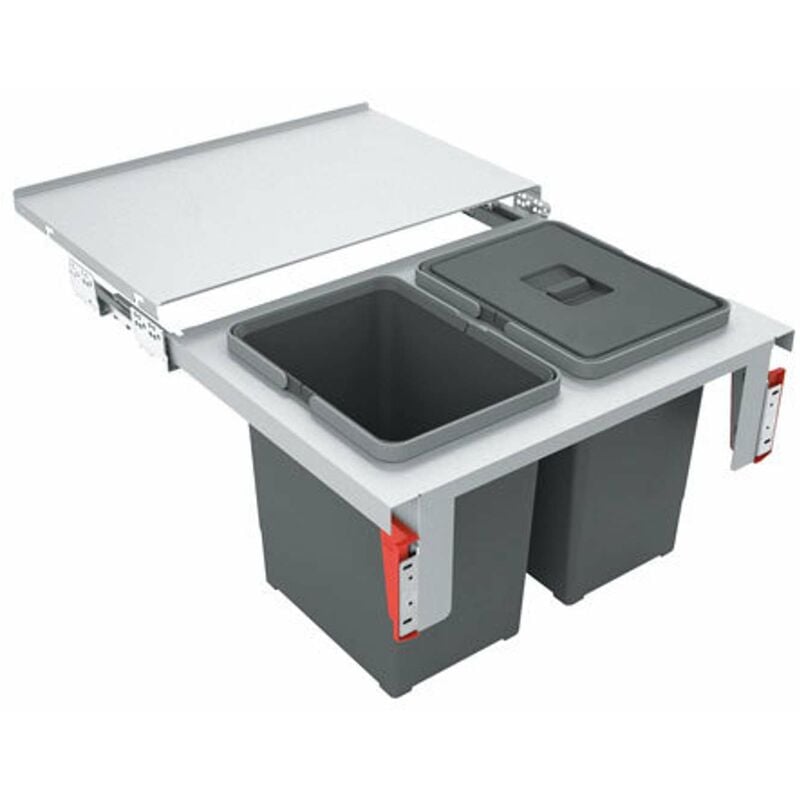 Poubelle tri sélectif - Poubelle encastrée Garbo 60-2 121.0284.027 - Franke