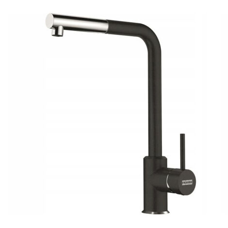 Franke – Robinet d'évier de cuisine mitigeur monocommande noir – Bec extractible 360º – Hauteur 34 cm – Tuyau 150 cm – FR010296