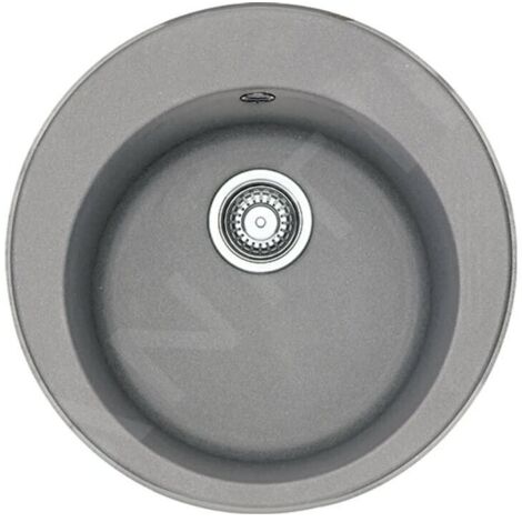 Franke Rondo - Évier en fragranit ROG 610, 510 mm, rond, pierre gris 114.0284.731
