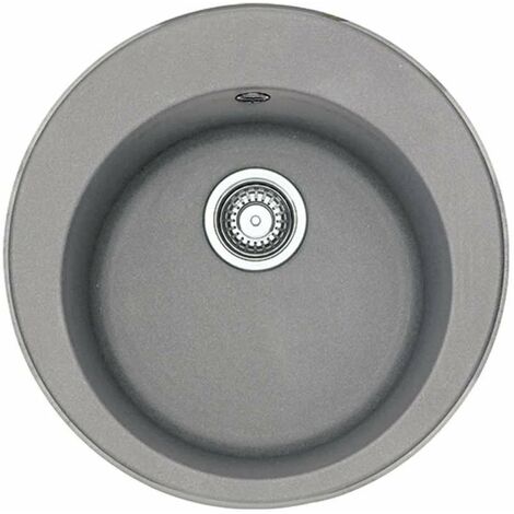 Franke Rondo - Lavello in fragranite ROG 610, 51 cm, rotondo, grigio pietra 114.0284.731