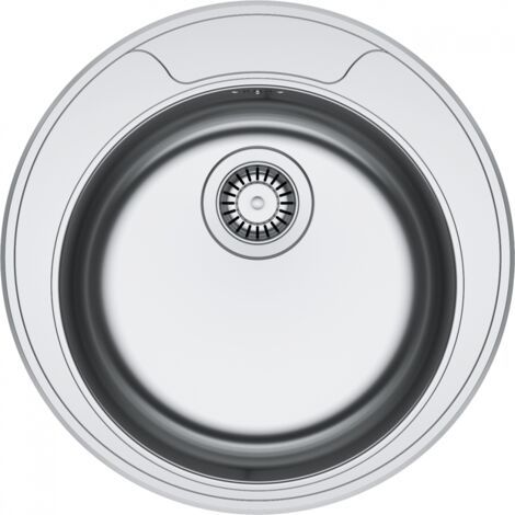 Franke Rondo ROX 610-39. Tipo di lavello: Lavello ad incasso, Forma del lavandino: Cerchio, Materiale del lavandino: Acciaio inox. Larghezza: 509 mm, Profondità: 509 mm, Altezza: 170 mm - 101.0714.034