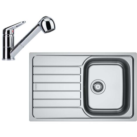Franke - Set de cuisine N105, évier en inox SKN 611-78 et robinet FC 9547.031, chrome 101.0731.386