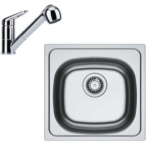 Franke - Set de cuisine N93, évier en inox SKN 610-37/44 et mitigeur FC 9547.031, chrome 101.0731.371