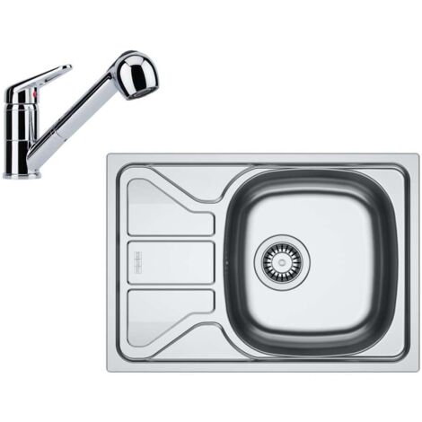 Franke - Set de cuisine N95, évier en inox FLN 611-62/44 et mitigeur FC 9547.031, chrome 101.0731.373