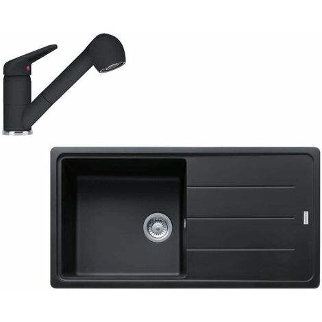 Franke Set - Set da cucina G138, lavello in fragranite BFG 611 e miscelatore FC 9547.424, onice 114.0510.594
