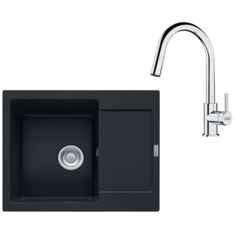 Franke Set - Set da cucina G256MČ, lavello in fragranite MRG 611-62 e miscelatore FS 3229.031, nero opaco/cromo 114.0700.711