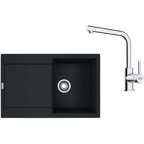 Franke Set - Set da cucina G259MČ, lavello in fragranite MRG 611 e miscelatore FS 3230.031, nero opaco/cromo 114.0700.720