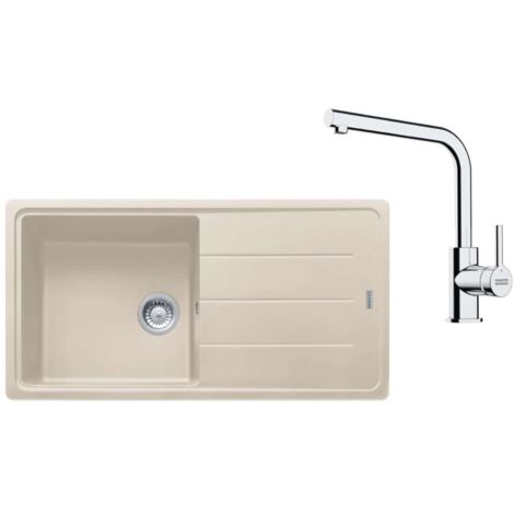 Franke Set - Set da cucina G264SA, lavello in fragranite BFG 611 e miscelatore FS 3230.031, sahara/cromo 114.0700.742