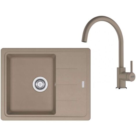 Franke Set - Set da cucina G278KA, lavello in fragranite BFG 611-62 e miscelatore FC 6018.424, cashmere 114.0700.800