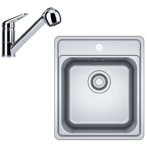 Franke Set - Set da cucina N89, lavello in acciaio inox BCX 610-42 e miscelatore FC 9547.031, cromo 101.0700.672