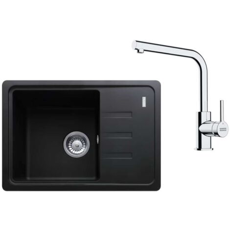 Franke Set - Set per cucina G266O, lavello in fragranite BSG 611-62 e miscelatore FS 3230.031, onice/cromo 114.0700.749
