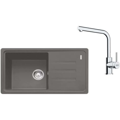 Franke Set - Set per cucina G268ŠK, lavello in fragranite BSG 611-78/39 e miscelatore FS 3230.031, pietra grigia/cromo 114.0700.761