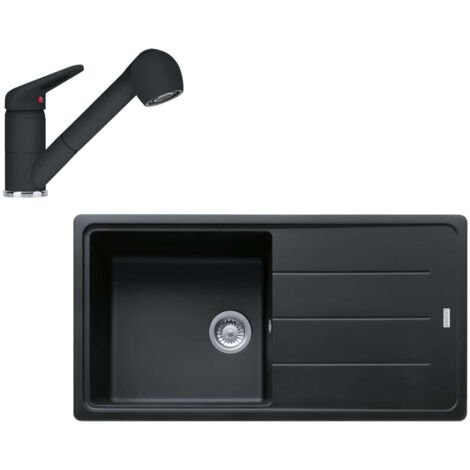 Franke Sets - Küchenset G138, Fragnitspüle BFG 611 und Spültischarmatur FC 9547.424, Onyx 114.0510.594