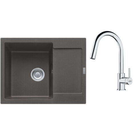 Franke Sets - Küchenset G256ŠB, Fragranitspüle MRG 611-62 und Armatur FS 3229.031, Schiefer grau/Chrom 114.0720.183
