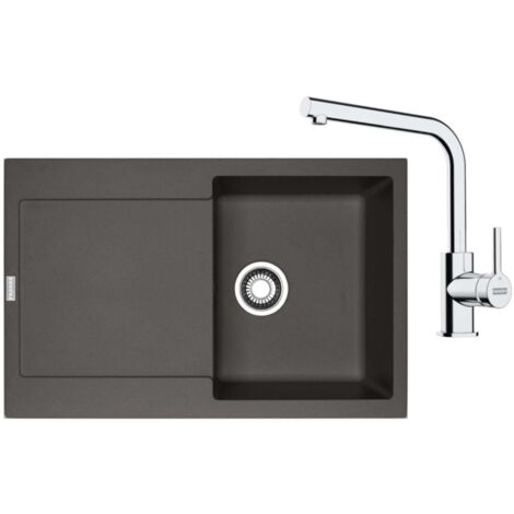 Franke Sets - Küchenset G259ŠB, Fragranitspüle MRG 611 und Armatur FS 3230.031, Schiefer grau/Chrom 114.0720.186