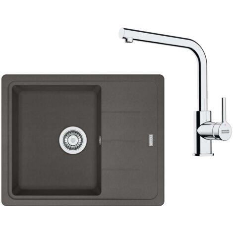 Franke Sets - Küchenset G262ŠB, Fragranitspüle BFG 611-62 und Armatur FS 3230.031, Schiefer grau/Chrom 114.0720.162