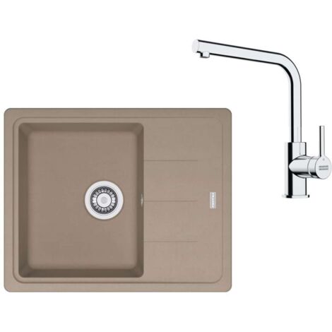 Franke Sets - Küchenset G262KA, Fragranitspüle BFG 611-62 und Armatur FS 3230.031, Kaschmir/Chrom 114.0700.729