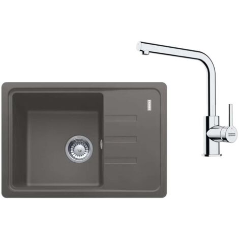 Franke Sets - Küchenset G266ŠK, Fragranitspüle BSG 611-62 und Armatur FS 3230.031, steingrau/Chrom 114.0700.751