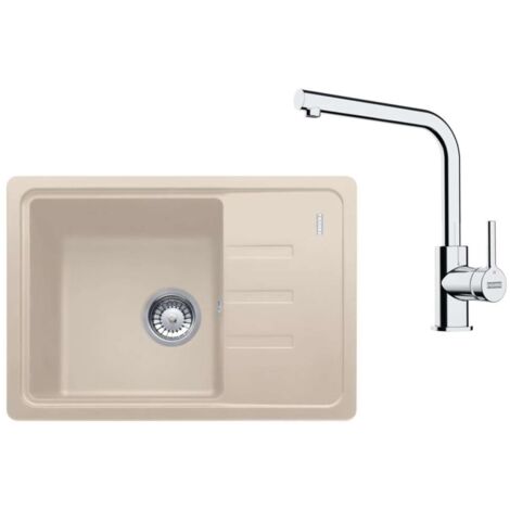 Franke Sets - Küchenset G266SA, Fragranitspüle BSG 611-62 und Armatur FS 3230.031, Sahara/Chrom 114.0700.750