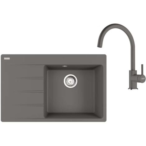 Franke Sets - Küchenset G271ŠK, Fragranitspüle CNG 611-78 TL/7 und Armatur FC 6018.084, steingrau 114.0700.776