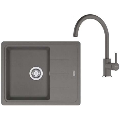 Franke Sets - Küchenset G278ŠK, Fragranitspüle BSG 611-62 und Armatur FC 6018.084, steingrau 114.0700.804