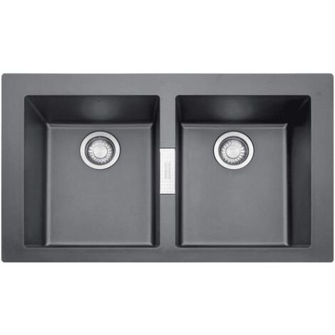 Franke SID 620 114.0191.185 Lavello da Incasso Sirius Tectonite, Nero