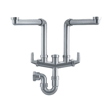 Franke – Siphon de lavabo 2 cuves – Matériaux résistants – Installation compacte – Compatible avec appareils électroménagers standard