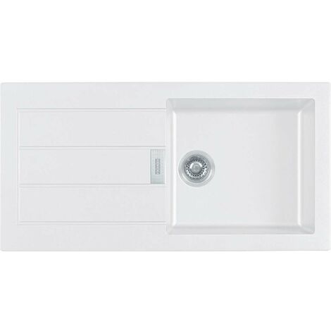 Franke Sirius 2.0 - Évier en Tectonique S2D 611-100, 100x50 cm, blanc 143.0613.639