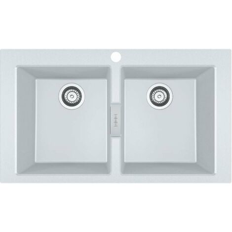 Franke Sirius 2.0 - Évier en tectonite S2D 620-86, 86x50 cm, blanc 143.0637.160