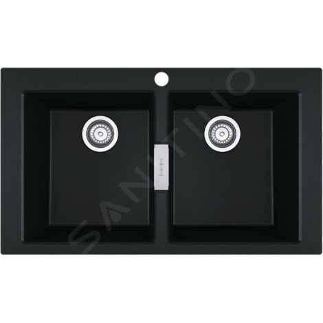 Franke Sirius 2.0 - Évier en tectonite S2D 620-86, 86x50 cm, noir 143.0637.161