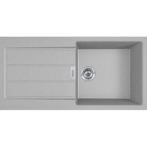 Franke Sirius 2.0 - Fregadero de tectonite S2D 611-100, 100x50 cm, gris 143.0651.011