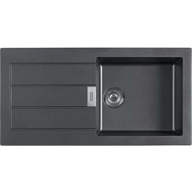Evier à encastrer Franke Sirius 2.0 S2D 611-100 - 1 bac - Avec égouttoir - Tectonite - Noir