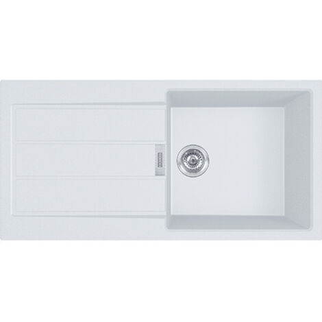 Franke Sirius 2.0 S2D 611-100 Tectonite Fregadero empotrado XL de 1 cubeta con escurridor Blanco