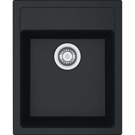 Franke Sirius - Fregadero de tectonite SID 610-40, 43x53 cm, negro 114.0503.041