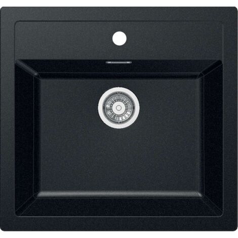 Franke Sirius - Fregadero de tectonite SID 610, 56x53 cm, negro 114.0264.011