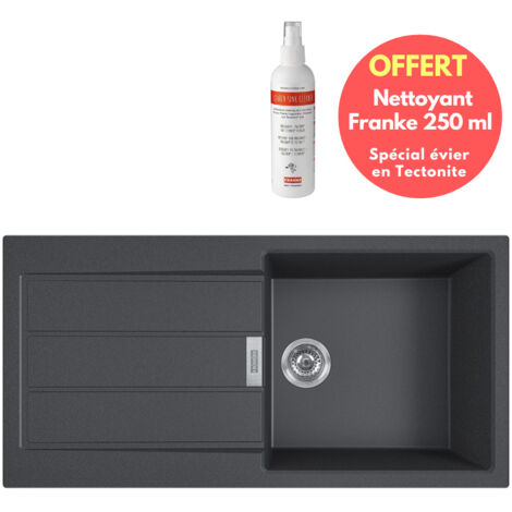 Franke Sirius Pack Sirius lavello a incasso in Tectonite® nero + detergente speciale Franke per lavelli in Tectonite GRATIS