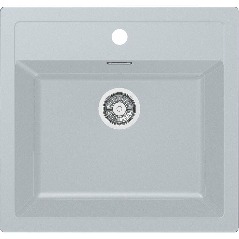 Sirius - Évier en tectonite sid 610, 56x53 cm, blanc 114.0284.165 - Franke
